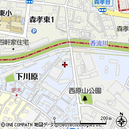 愛知県長久手市下川原14-10周辺の地図