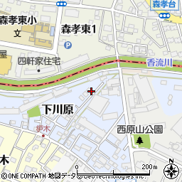 愛知県長久手市下川原1-74周辺の地図
