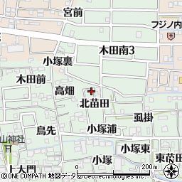 愛知県あま市篠田北苗田27周辺の地図