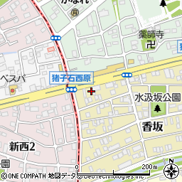 愛知県名古屋市名東区香坂106周辺の地図