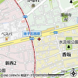 愛知県名古屋市名東区香坂105周辺の地図