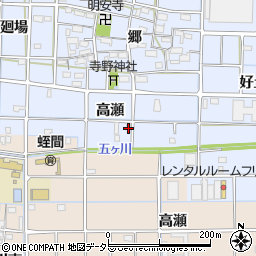 愛知県津島市寺野町高瀬62周辺の地図