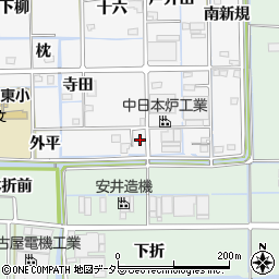 愛知県あま市木折外平周辺の地図