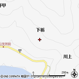 愛知県豊根村（北設楽郡）富山（下栃）周辺の地図