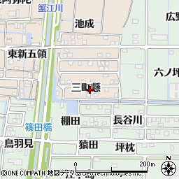 愛知県あま市木田三町懸周辺の地図