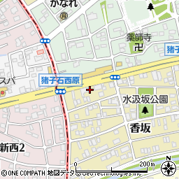 いずみパーキング名古屋銀行猪子石支店駐車場周辺の地図
