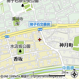 愛知県名古屋市名東区香坂1107周辺の地図