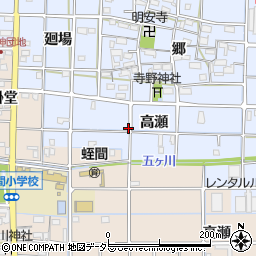 愛知県津島市寺野町高瀬50周辺の地図