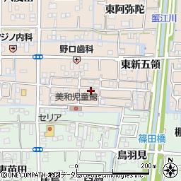愛知県あま市木田五反田周辺の地図