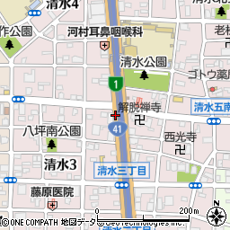 愛知県名古屋市北区清水周辺の地図