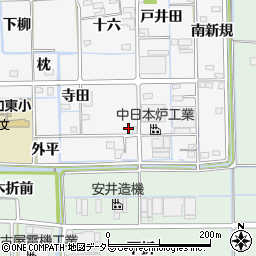 愛知県あま市木折寺田周辺の地図