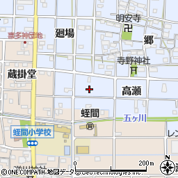 愛知県津島市寺野町高瀬周辺の地図