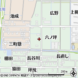 愛知県あま市金岩六ノ坪周辺の地図