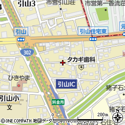 愛知県名古屋市名東区引山2丁目周辺の地図