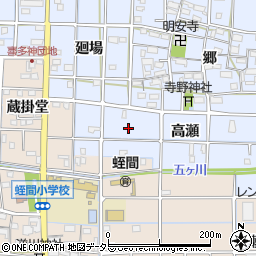 愛知県津島市寺野町高瀬39周辺の地図