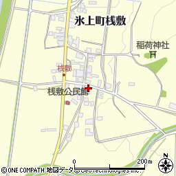 兵庫県丹波市氷上町桟敷537周辺の地図