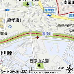 愛知県長久手市中川原周辺の地図