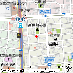 地下鉄　鶴舞線浄心駅周辺の地図