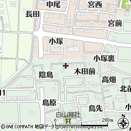 愛知県あま市篠田鷲之巣周辺の地図