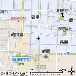 愛知県津島市寺野町高瀬8周辺の地図