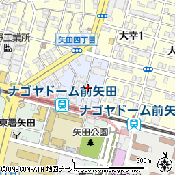 愛知県名古屋市東区矢田東周辺の地図