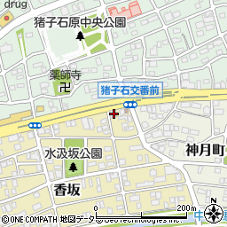 愛知県名古屋市名東区香坂1101周辺の地図