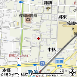 愛知県愛西市諏訪町郷西433周辺の地図