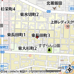 愛知県名古屋市北区東長田町周辺の地図