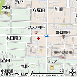 愛知県あま市木田飛江ノ見周辺の地図