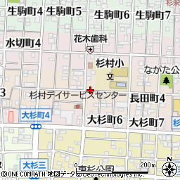 愛知県名古屋市北区長田町周辺の地図