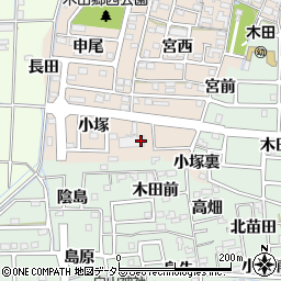 愛知県あま市木田小塚周辺の地図