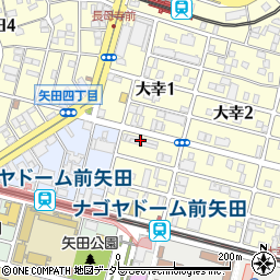 宝マンション矢田周辺の地図