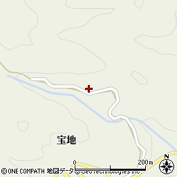 愛知県豊根村（北設楽郡）下黒川（ソンデ）周辺の地図