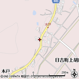京都府南丹市日吉町上胡麻十一ケ谷周辺の地図