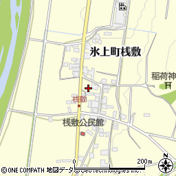 兵庫県丹波市氷上町桟敷171周辺の地図