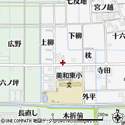愛知県あま市木折枕周辺の地図