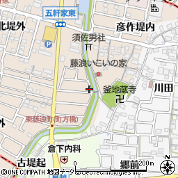 愛知県愛西市町方町彦作堤外周辺の地図