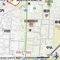 愛知県愛西市諏訪町郷西461周辺の地図