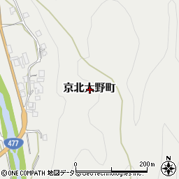 京都府京都市右京区京北大野町周辺の地図