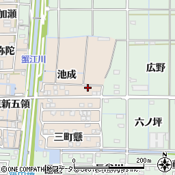 愛知県あま市木田池成101周辺の地図