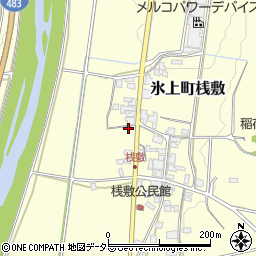 兵庫県丹波市氷上町桟敷176周辺の地図