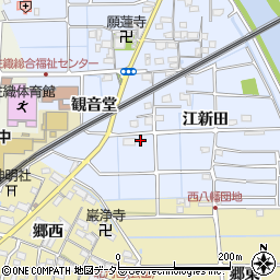 愛知県愛西市小津町観音堂38周辺の地図