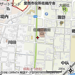 愛知県愛西市諏訪町（郷西）周辺の地図