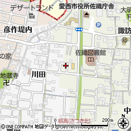 愛知県愛西市諏訪町郷西482周辺の地図
