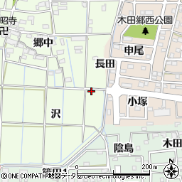 愛知県あま市北苅沢周辺の地図