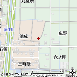 愛知県あま市木田池成126周辺の地図