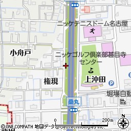 愛知県あま市甚目寺権現周辺の地図