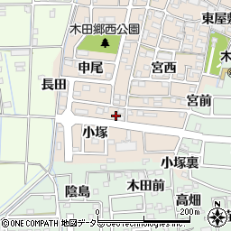 愛知県あま市木田申尾10-10周辺の地図