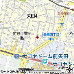 名古屋矢田郵便局周辺の地図