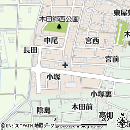 愛知県あま市木田申尾10-8周辺の地図
